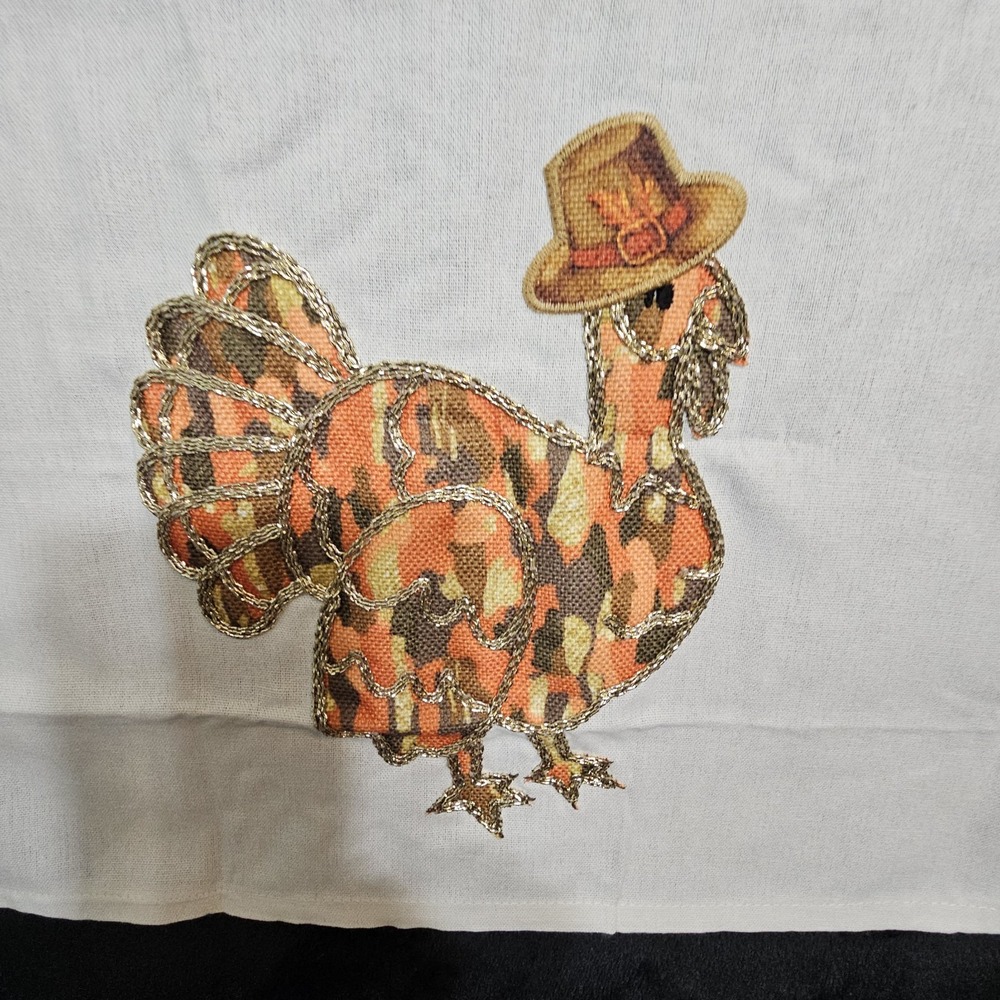 Turkey Sequined Lined Towel 100% Cotton Carstens *NWT* Size-17.6x15.6in